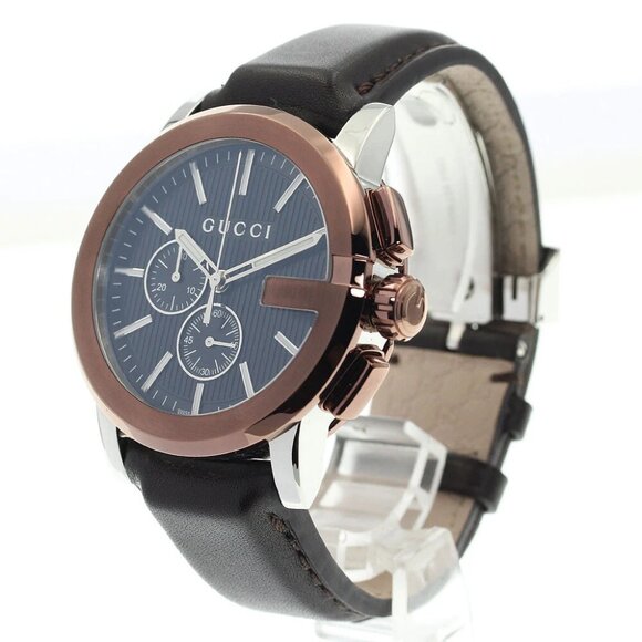 GUCCI G Chrono 101.2/YA101202 black Dial Quartz Men's Watch_ - Picture 1 of 12